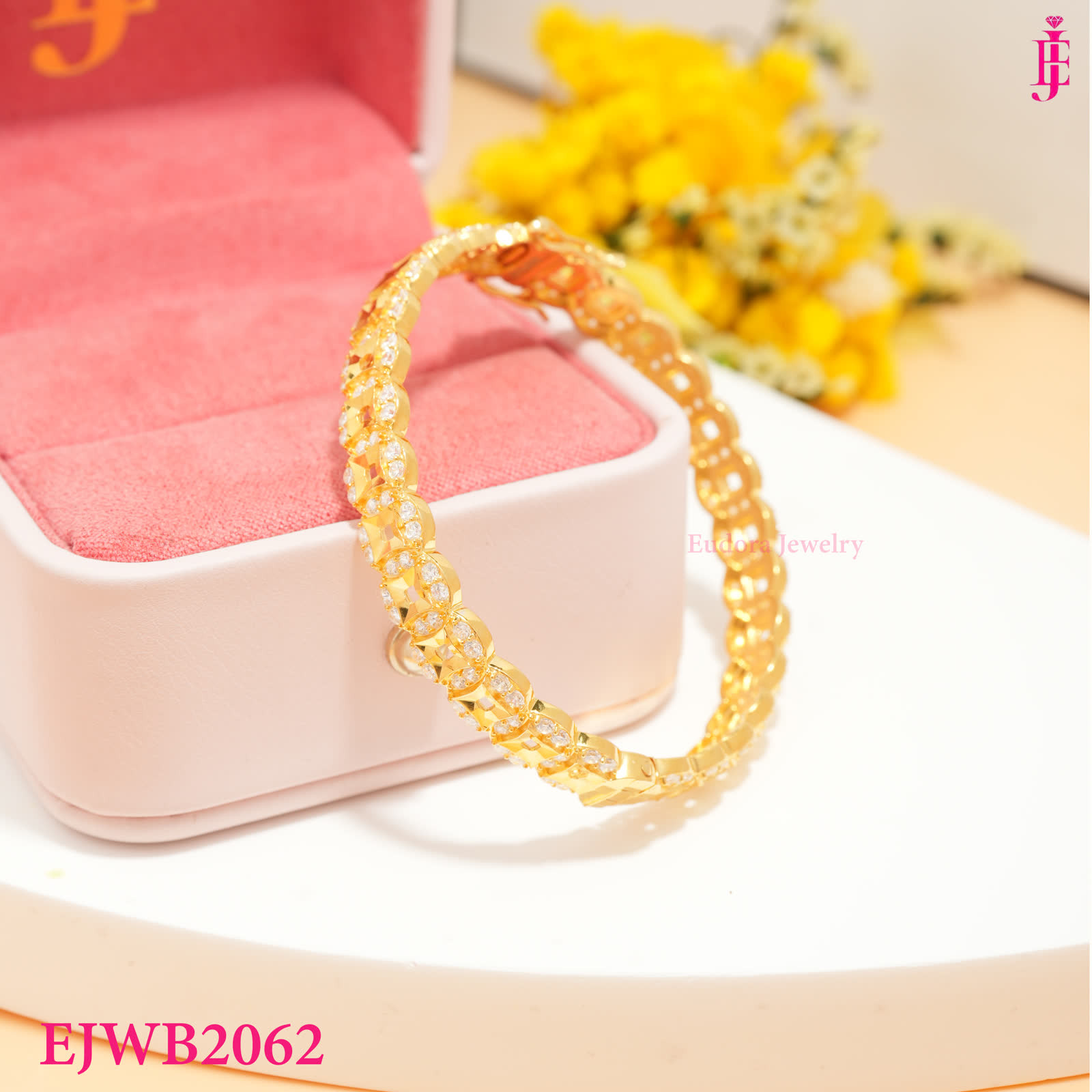 Gold-Tone Scroll Link Bracelet - View 6