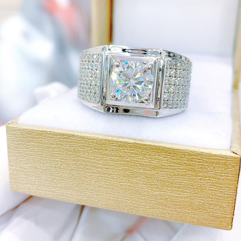 EJMR1101 Men's Diamond White Gold Promise Rings