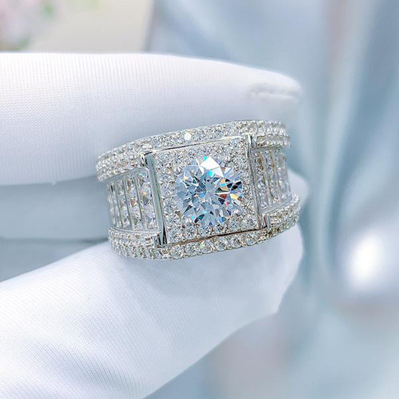 EJMR1106 Men's Diamond White Gold Promise Rings