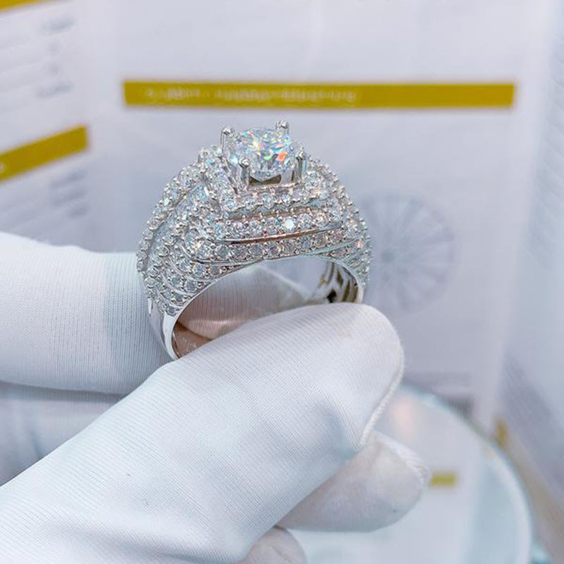 EJMR1108 Men's Diamond White Gold Promise Rings