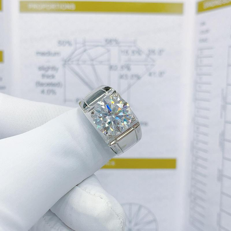 EJMR1097 Men's Diamond White Gold Promise Rings