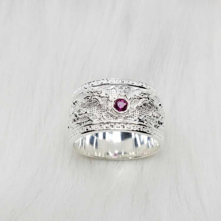 EJMR1089 Luxurious and Classy White Gold Dragon Ring