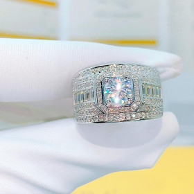 EJMR1109 Men's Diamond White Gold Promise Rings