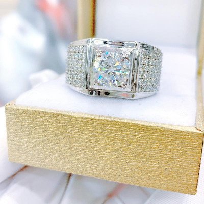 EJMR1101 Men's Diamond White Gold Promise Rings