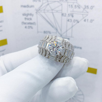 EJMR1102 Men's Diamond White Gold Promise Rings