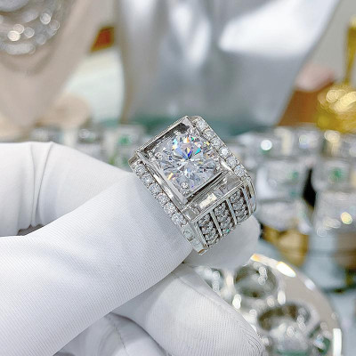 EJMR1103 Men's Diamond White Gold Promise Rings