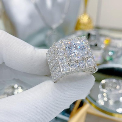 EJMR1105 Men's Diamond White Gold Promise Rings