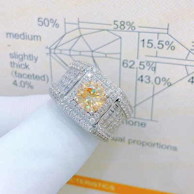 EJMR1106 Men's Diamond White Gold Promise Rings