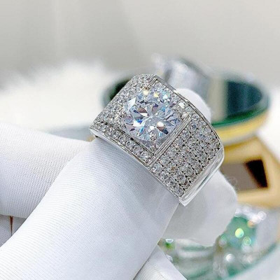 EJMR1096 Men's Diamond White Gold Promise Rings