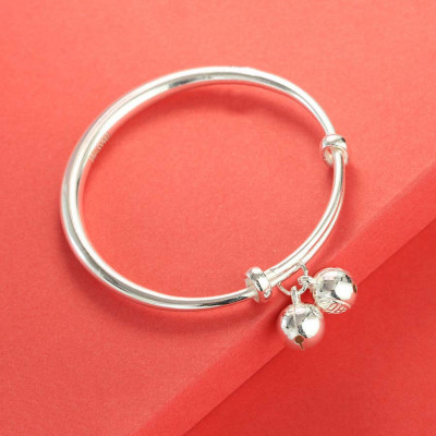 Silver bracelet for baby with name engraved upon request SBR1029