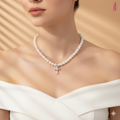 Pearl Cross Necklace EJWN2012