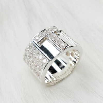 EJMR1084 Men's Diamond White Gold Promise Rings