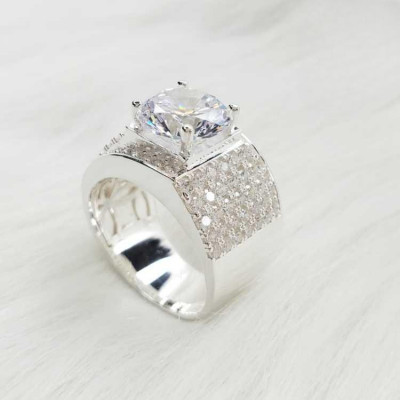 EJMR1091 Men's Diamond White Gold Promise Rings