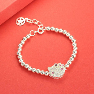 Silver bracelet for baby with name engraved upon request SBR1032
