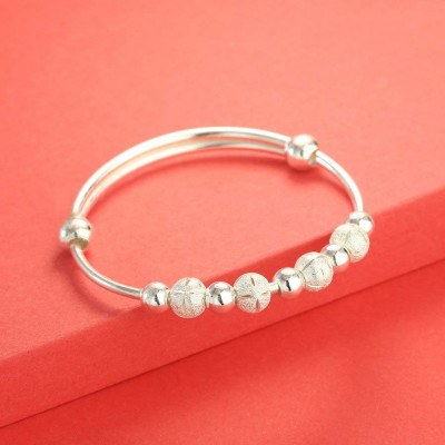 Silver bracelet for baby with name engraved upon request SBR1033