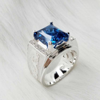 EJMR1093 Luxurious Swiss stone Men's Ring