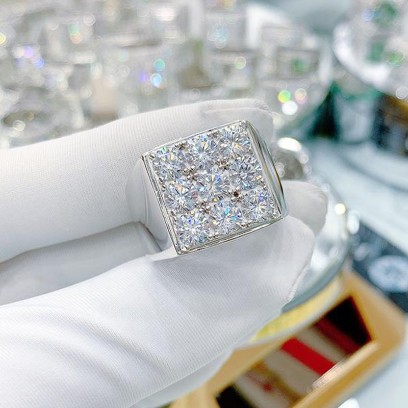 EJMR1100 Men's Diamond White Gold Promise Rings