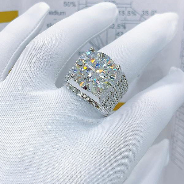 EJMR1098 Men's Diamond White Gold Promise Rings