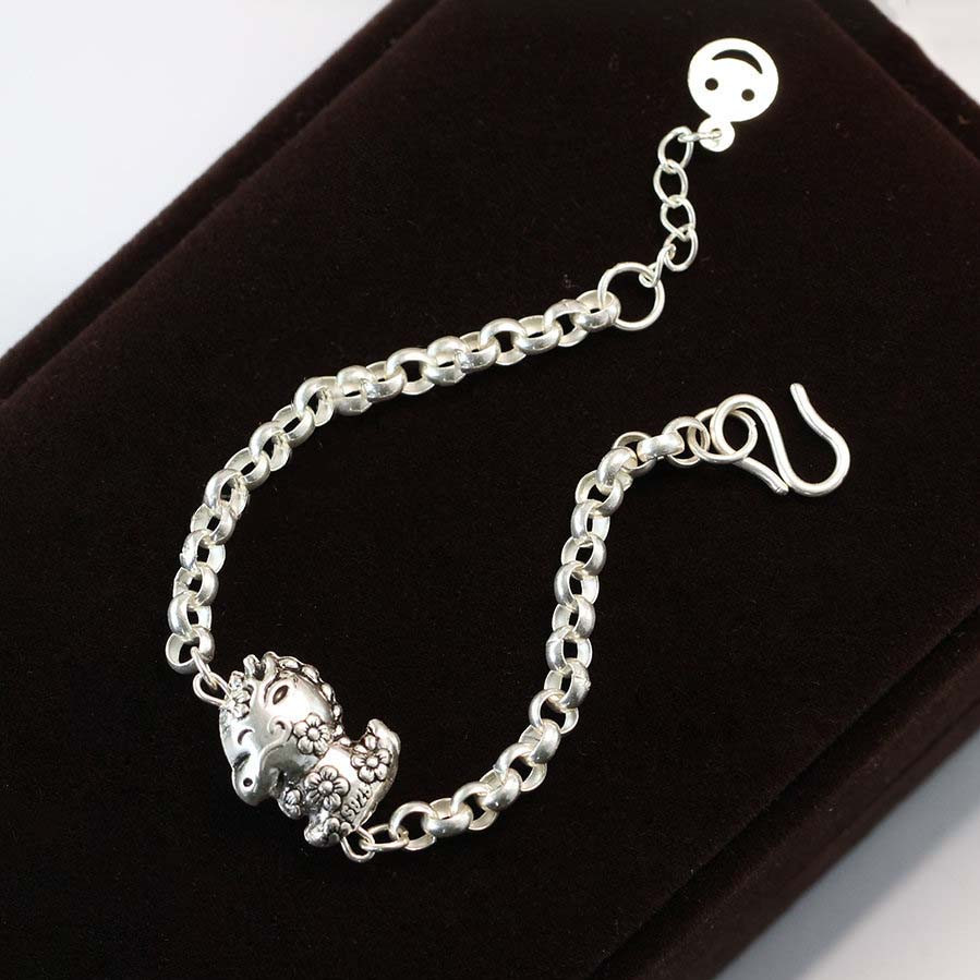 Cute dragon-shaped silver bracelet for babies SBR1013