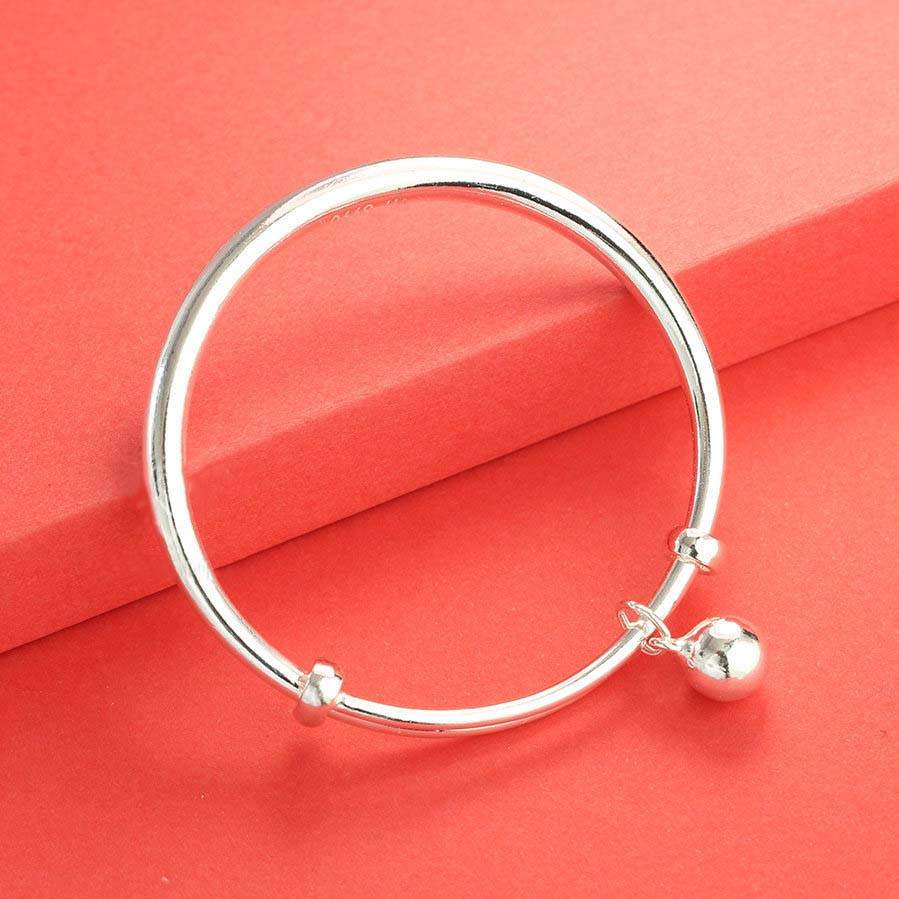 Silver bracelet for baby with name engraved upon request SBR1030