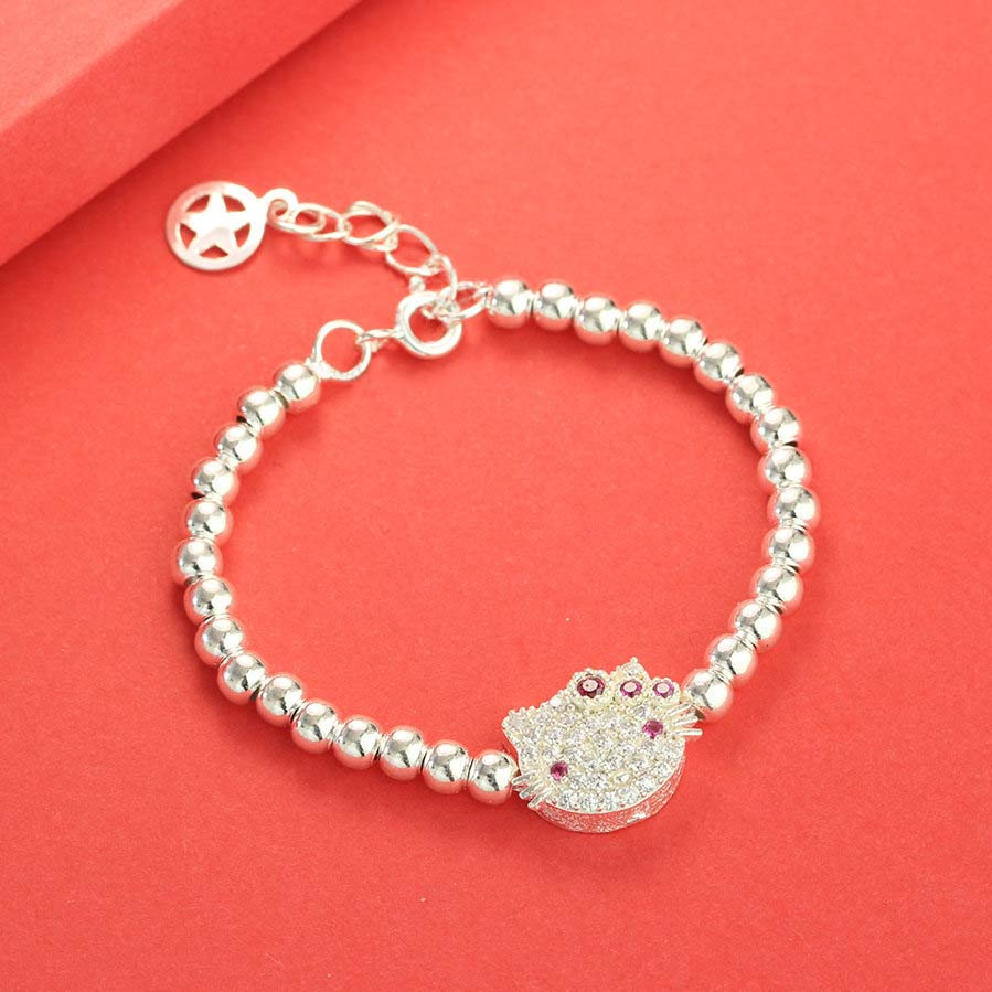 Silver bracelet for baby with name engraved upon request SBR1032