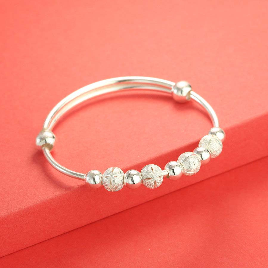Silver bracelet for baby with name engraved upon request SBR1033