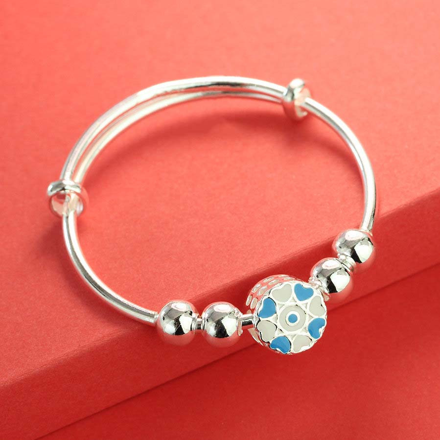 Silver bracelets for babies in silver ball form SBR1025
