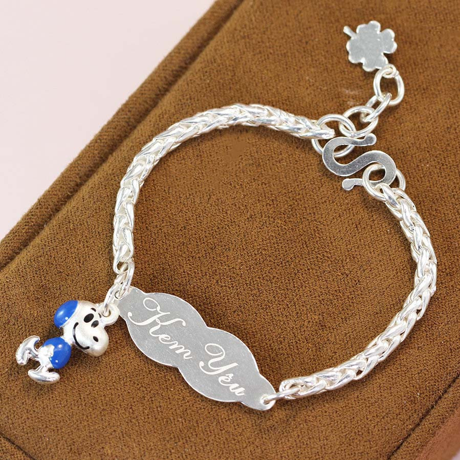 Babies' Bracelet Dog Symbol Free Engraving BB1009