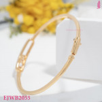 CZ Open Frame Bangle in Gold-Plated Sterling Silver - View 3