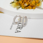 Multi-Row Hoop Earrings in Gold-Plated Sterling Silver - View 2