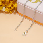 Round Moissanite Graduated Necklace in Sterling Silver - View 8