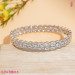 Linked Stone Tennis Bracelet in Platinum-Plated Sterling Silver - View 2