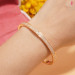 Circle Station Bangle in Plated Sterling Silver - View 9