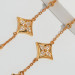 Four-Petal Floral Station Bracelet in 18K Gold-Plated Sterling Silver - detail view 3