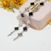 Clover and Sunburst Station Bracelet in Platinum-Plated Sterling Silver - View 3