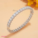 Round Stone Tennis Bracelet in Platinum-Plated Sterling Silver - detail view 5