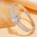 Coin and Money Bag Bangle Bracelet in Platinum-Plated Silver - detail view 2