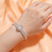 Coin and Money Bag Bangle Bracelet in Platinum-Plated Silver - detail view 3