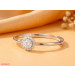 Round Halo Bangle in Platinum-Plated Sterling Silver - View 6