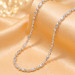 Pink Moissanite Scalloped Halo Necklace in Platinum-Plated Sterling Silver - View 4