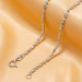 Pink Moissanite Scalloped Halo Necklace in Platinum-Plated Sterling Silver - View 5