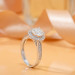 Round Halo CZ Ring in Platinum-Plated Sterling Silver - View 4