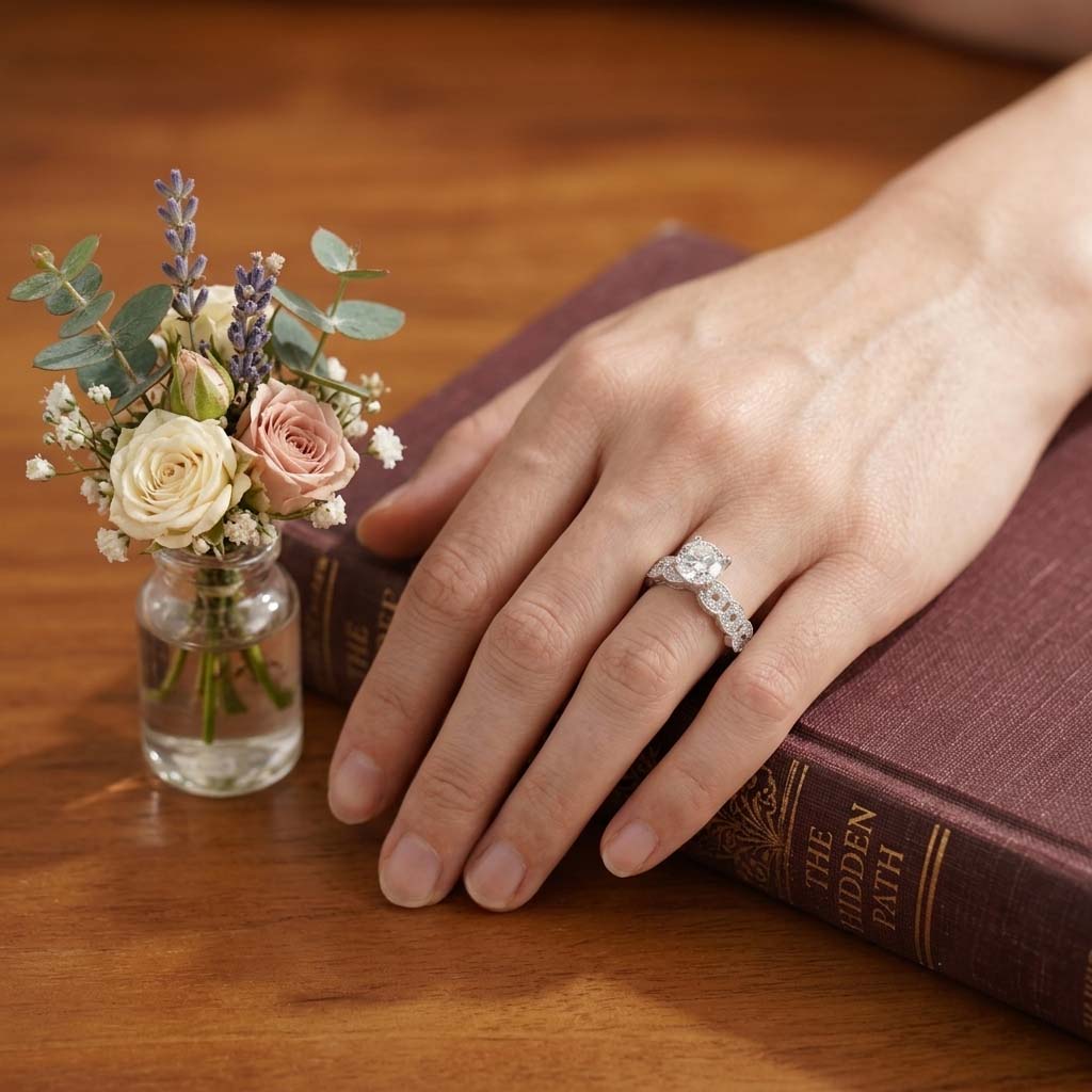 EJWR2130 Women's Ring worn on the hand - view 2