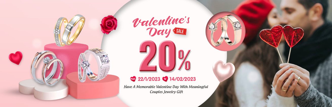 Couples' rings - Eudora Jewelry Valentine's Day banner